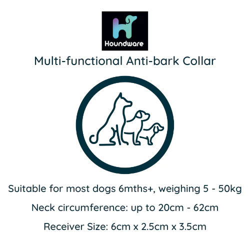 Anti Bark Collar - Houndware Multi-Functional Collar